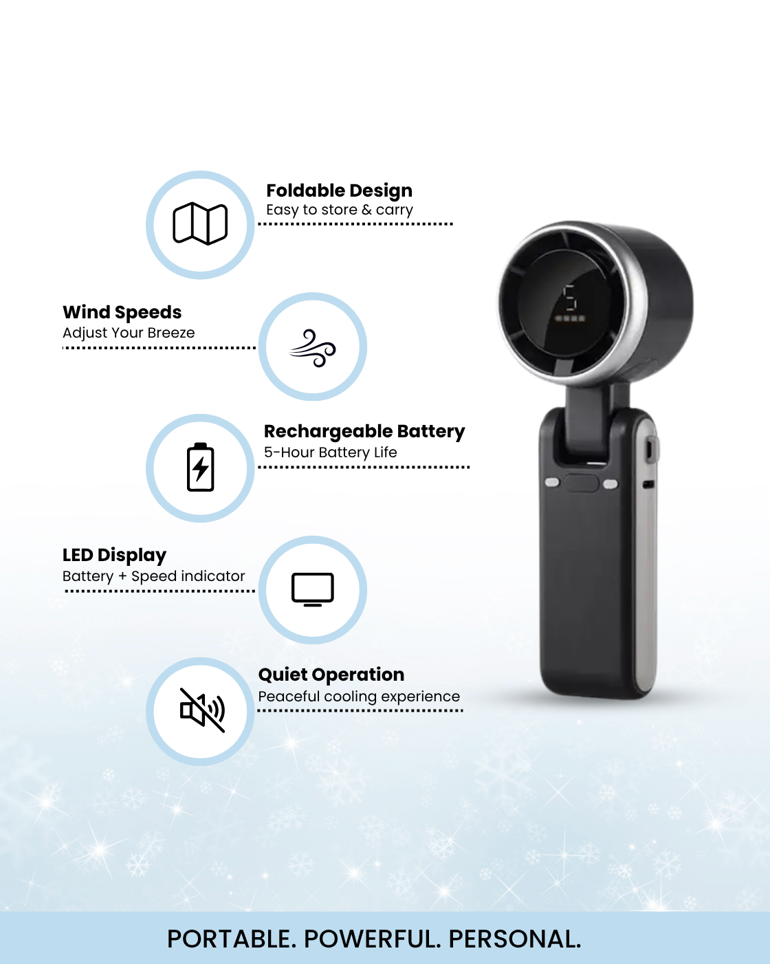 BreezeMax 3-in-1 | 5-Speed Foldable Neck & Turbo Fan