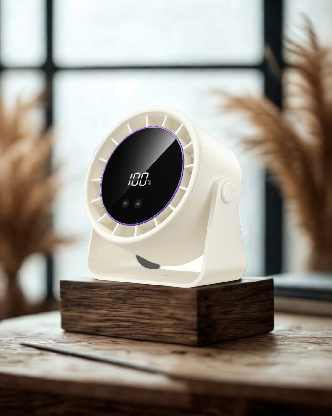 Desktop Fan High-speed 100 Speed Adjustable Circulating Fan USB Charging&Plug-in Silent Desktop Digital Display Desktop Fan