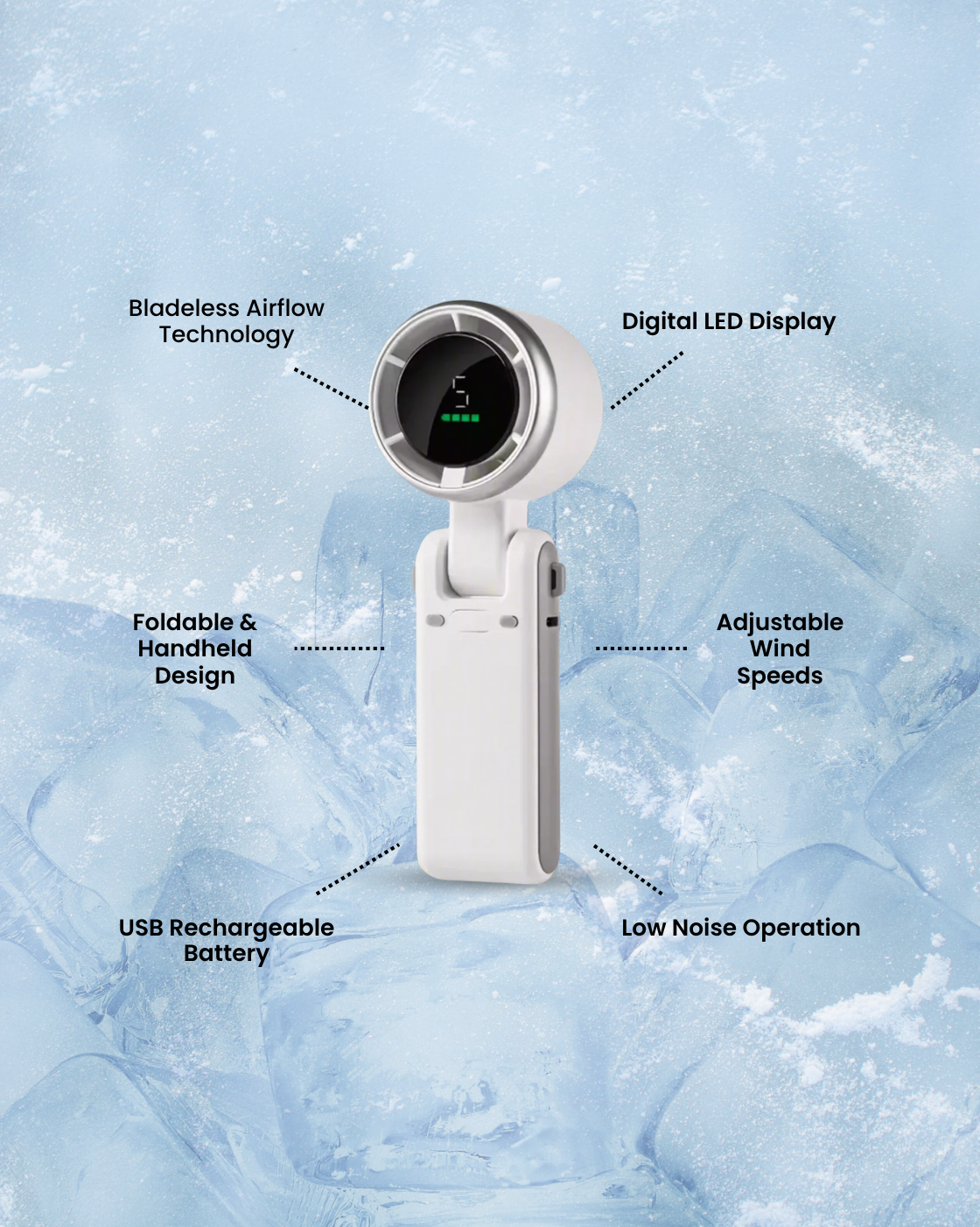 BreezeMax 3-in-1 | 5-Speed Foldable Neck & Turbo Fan