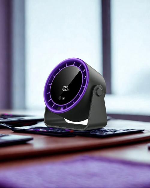 Desktop Fan High-speed 100 Speed Adjustable Circulating Fan USB Charging&Plug-in Silent Desktop Digital Display Desktop Fan